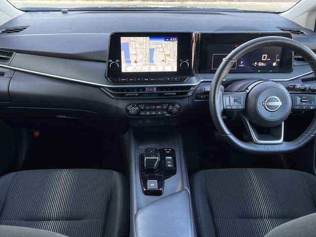 日産 ノート X 山口県 2021(令3)年 5.2万km オーロラフレアブルーパール ワンオーナー/Nissan　Connect ナビゲーションシステム/・AM/FM/・USB/・Apple CarPlay/・Android Auto/・HDMI/・フルセグテレビ/・Bluetooth/ステアリングスイッチ/ETC2.0/ドライブレコーダー/アラウンドビューモニター/ブラインドスポットモニター/インテリジェントルームミラー/ワイヤレス充電/USB電源ソケット/純正フロアマット/前席シートヒーター/ステアリングヒーター/スマートキー・スペアキー有/プッシュアップスタート/LEDヘッドランプ/フォグランプ/オートライト/オートマチックハイビーム/電動パーキングブレーキ/オートブレーキホールド/プロパイロット/衝突被害軽減システム/横滑り防止装置/フロント＆バックソナー/盗難防止装置/取扱説明書