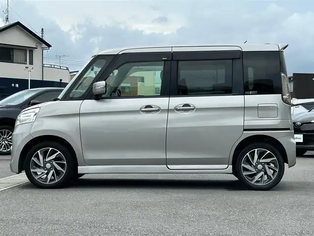 スズキ スペーシア カスタム TS 静岡県 2013(平25)年 8.7万km スチールシルバーM 社外ＳＤナビ（CD、ワンセグTV、DVD、SDミュージックサーバー、AUX）/バックカメラ/前方ドライブレコーダー/両側パワースライドドア/純正アルミホイール/純正フロアマット/スマートキー/プッシュスタート/オートライト/ベンチシート/オートエアコン/保証書/取扱説明書/記録簿/パワーウインドウ/パワーステアリング/ABS/盗難防止装置/キセノンヘッドライト/ダブルエアバッグ/ハーフレザーシートカバー/フォグランプ