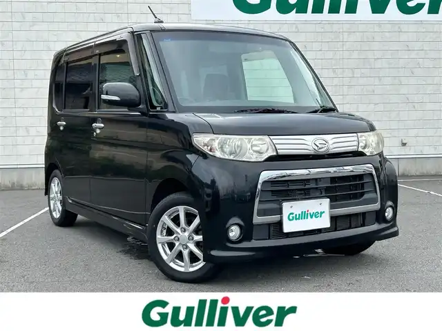 ダイハツ タント カスタム X 静岡県 2013(平25)年 7.4万km ブラックマイカメタリック 社外SDナビ/（AM/FM/CD/DVD・BT)/フルセグTV/片側パワースライドドア/ETC/スマートキー/社外前後型ドライブレコーダー/純正14インチアルミホイール/純正フロアマット/取り扱い説明書