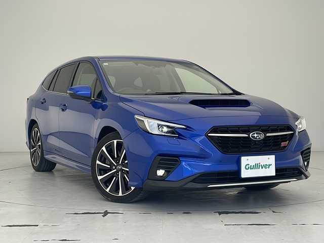 スバル レヴォーグ 1．8STIスポーツ EX 沖縄県 2021(令3)年 3.2万km WRブルーパール 純正１１．６型ナビ　/　(フルセグTV Bluetooth FM/AM)/バックカメラ　/フロントカメラ　/サイドカメラ　/ETC/ドライブレコーダー　/アダプティブクルーズコントロール/パワーバックドア　/パワーシート　/レザーシート/シートヒーター　/ＬＥＤヘッドライト　/オートライト/プッシュスタート　/スマートキー/純正フロアマット/純正18インチアルミホイール/保証書/取扱説明書