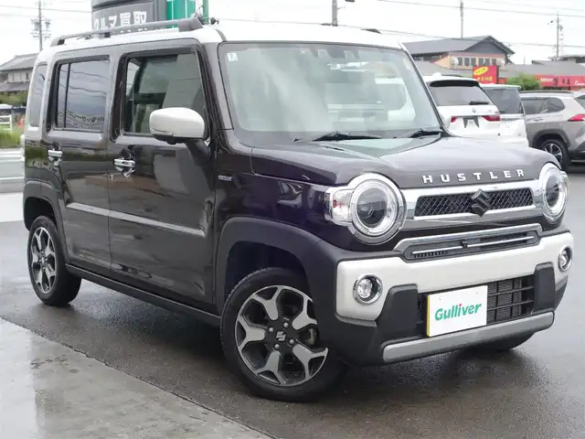 スズキ ハスラー Jスタイル Ⅱ ターボ 静岡県 2022(令4)年 3.7万km アーバンブラウンパールメタリック/ソフトベージュ2トーン ワンオーナー／禁煙車/車検R9年7月19日/セーフティサポート/　・デュアルカメラブレーキサポート/　・誤発進抑制機能/　・車線逸脱抑制機能/　・車線逸脱警報機能/　・ふらつき警報機能/　・先行車発進お知らせ機能/　・アダプティブクルーズコントロール/　・ハイビームアシスト/　・標識認識機能/　・後退時ブレーキサポート/　・後方誤発進抑制機能/全方位モニター付メモリーナビ/　CD/DVD/BT/USB/フルセグTV/スマートフォンリンク/全方位カメラ/ETC/社外前後ドライブレコーダー付デジタルインナーミラー/ステアリングリモコン/パドルシフト/スマートキー／プッシュスタート/リア3面スモーク施工/LEDヘッドライト／オートライト/社外フロアマット/取扱説明書／保証書