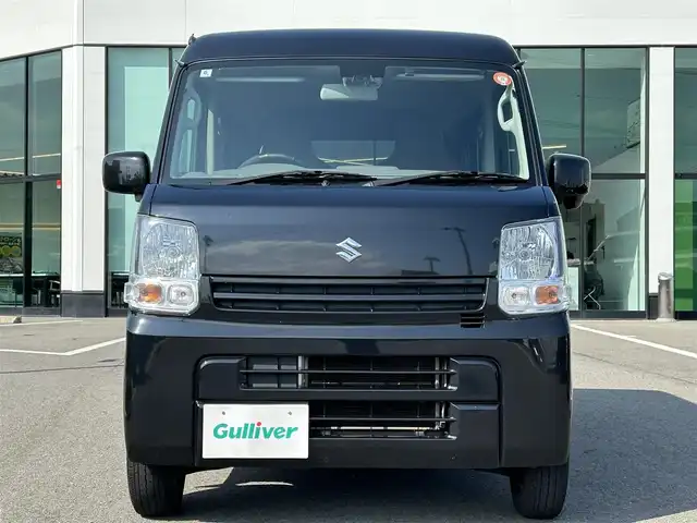 スズキ エブリイ PC リミテッド 愛媛県 2019(令1)年 7.4万km ブルーイッシュブラックパール3 登録時走行距離:73520km/ディーラーOP純正ナビ/AM/FM/TV/DVD/CD/SD/Bluetooth/ETC/ＡＣ/ハロゲンヘッドライト/両側スライドドア/横滑り防止装置/盗難防止装置/衝突軽減システム/ABS/パワステ/エアバッグ/リモコンキー/スペアキー