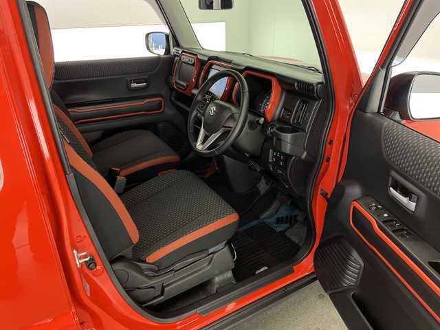 スズキ ハスラー HYBRID X 宮崎県 2020(令2)年 1.7万km バーミリオンオレンジ/ガンメタリック2トーン SUZUKI Safety Support/〇デュアルカメラブレーキサポート/〇後退時ブレーキサポート/〇誤発進抑制機能（前方・後方）/〇車線逸脱警報機能/〇車線逸脱抑制機能/〇ふらつき警報機能/〇標識認識機能/〇オートマチックハイビーム/〇コーナーセンサー/〇先行車発進お知らせ機能/純正9インチHDディスプレイ（ナビ機能）/フルセグTV/CD/DVD/Bluetooth/全方位モニター/シートヒーター/LEDヘッドライト/ビルトインETC/純正15インチAW/アイドリングストップ