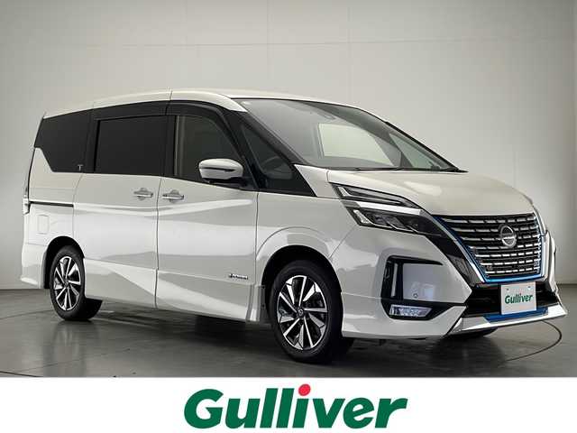 日産 セレナ e－パワー ハイウェイスター G 宮崎県 2019(令1)年 5.5万km ブリリアントホワイトパール 禁煙車/エマージェンシーブレーキ/純正10型ナビTV/（CD/DVD/MSV/Blu-ray/Bluetooth/フルセグTV)/純正リアフリップダウンモニター/純正ドライブレコーダー/純正セキュリティアラーム/純正OP/フロントスポイラー/純正LEDオートライト/純正フォグ/純正16インチアルミ/純正フロアマット/社外リアドライブレコーダー/ハンズフリー両側電動スライドドア/プロパイロット/アラウンドビューモニター/ブラインドスポットモニター/パーキングアシスト/クリアランスソナー/リアスカッフプレート/撥水シート/前席シートヒーター/ステアリングヒーター/Wオートエアコン（プラズマクラスター）/電子パーキング/オートホールド/インテリジェントキー/プッシュエンジンスタート/新車時保証書/取扱い説明書