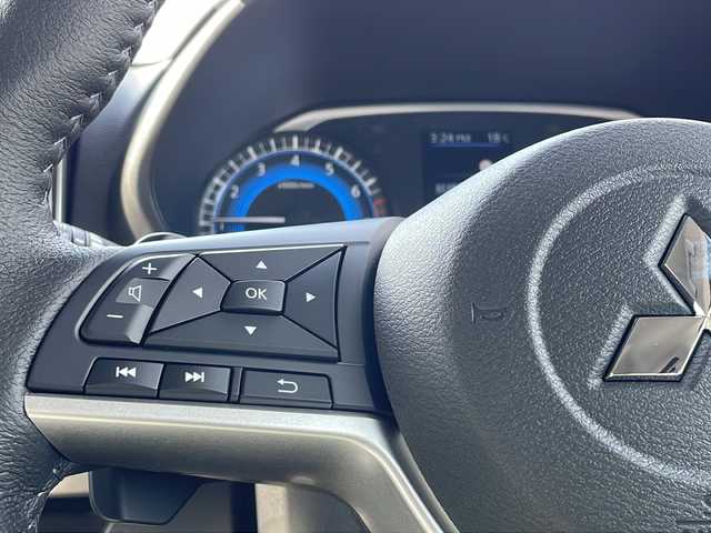 三菱 デリカミニ T プレミアム 山口県 2025(令7)年 0.1万km アメジストブラック/シルキーホワイト 4WD/純正ディスプレイオーディオ/Bluetooth/　【apple carplay】/　【android auto】/アラウンドビューモニター/デジタルインナーミラー/レーダークルーズコントロール/パドルシフト/ステアリングヒーター/シートヒーター/コーナーセンサー/両側パワースライドドア/ハンズフリーオートスライドドア/純正15インチAW