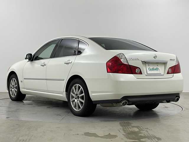 日産 フーガ 350GT FOURシルバーレザ 道央・札幌 2006(平18)年 10.1万km ホワイトパール ・4WD/・純正メーカーナビ  /・DVD/CD//・バックカメラ/サイドカメラ/・レザーシート/D席メモリー付き/・D.N席シートヒーター/エアーシート/・VDC/・ビルトインETC/・HIDライト/オートライト/・社外アルミ/・純正フロアマット