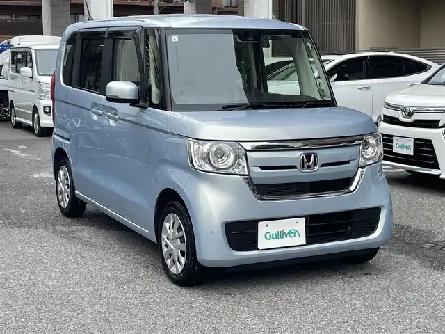 ホンダ Ｎ ＢＯＸ G ホンダセンシング 大阪府 2019(令1)年 1.9万km モーニングミストブルーM ホンダセンシング/衝突ブレーキ/レーンアシスト /前後誤発進抑制/先行者発進装置/アクティブクルコン /標識認識装置/オートハイビーム/コーナーセンサー/純正ナビ/Bluetooth・CD・AM/FM/バックカメラ/サイド・カーテンエアバック/ナビ装着用SPパッケージ＋ETC連動/F席シートヒーター /フルLEDヘッドライト/４WD/保証書/取扱説明書/ワンオーナー