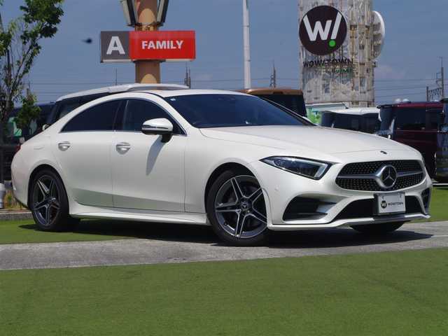 メルセデス・ベンツ ＣＬＳ２２０ｄ スポーツ エクスクルーシブPKG 千葉県 2018(平30)年 3.8万km ダイヤモンドホワイト アクティブブレーキアシスト/アクティブレーンキープアシスト/ブラインドスポットアシスト/アテンションアシスト/パノラミックスライディングルーフ/ブラックレザーシート/前席パワーシート/エアシート/シートヒーター/ブルメスター/パフュームアトマイザー/ディストロニック/パワートランクリッド/純正ナビ/地デジTV/【Apple CarPlay　Android Auto対応】/【Bluetooth接続】/360°カメラ/リバース連動ドアミラー（左）/ドライブレコーダー/革巻きステアリング/ステアリングスイッチ/パドルシフト/ETC（2.0）/LEDヘッドライト/フォグライト/ウインカーミラー/パークトロニック/純正19インチアルミホイル/サイド/カーテンエアバッグ/キーレスゴー