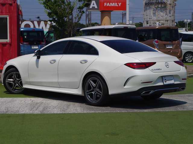 メルセデス・ベンツ ＣＬＳ２２０ｄ スポーツ エクスクルーシブPKG 千葉県 2018(平30)年 3.8万km ダイヤモンドホワイト アクティブブレーキアシスト/アクティブレーンキープアシスト/ブラインドスポットアシスト/アテンションアシスト/パノラミックスライディングルーフ/ブラックレザーシート/前席パワーシート/エアシート/シートヒーター/ブルメスター/パフュームアトマイザー/ディストロニック/パワートランクリッド/純正ナビ/地デジTV/【Apple CarPlay　Android Auto対応】/【Bluetooth接続】/360°カメラ/リバース連動ドアミラー（左）/ドライブレコーダー/革巻きステアリング/ステアリングスイッチ/パドルシフト/ETC（2.0）/LEDヘッドライト/フォグライト/ウインカーミラー/パークトロニック/純正19インチアルミホイル/サイド/カーテンエアバッグ/キーレスゴー