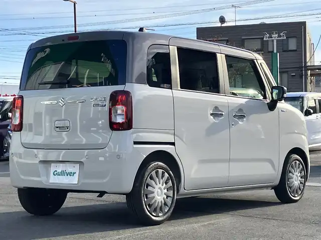 スズキ ワゴンＲ スマイル HYBRID X 静岡県 2025(令7)年 0.1千km ベージュ エンジンスタートボタン/パワーステアリング/パワーウィンドウ/保証書/取扱説明書/アイドリングストップ/スマートキー/スペアキー1本/オートエアコン/レーダークルーズコントロール/USB入力端子/全方位カメラ/純正9インチナビ（CD/DVD/BT/フルセグ）/ベンチシート/布シート/前席シートヒーター/両側パワースライドドア/ABS/横滑り防止装置/コーナーセンサー前後/レーンキープアシスト/オートライト/オートマチックハイビーム/LEDヘッドライト/W+サイドエアバッグ/衝突軽減システム/届出済未使用車/ヘッドアップディスプレイ