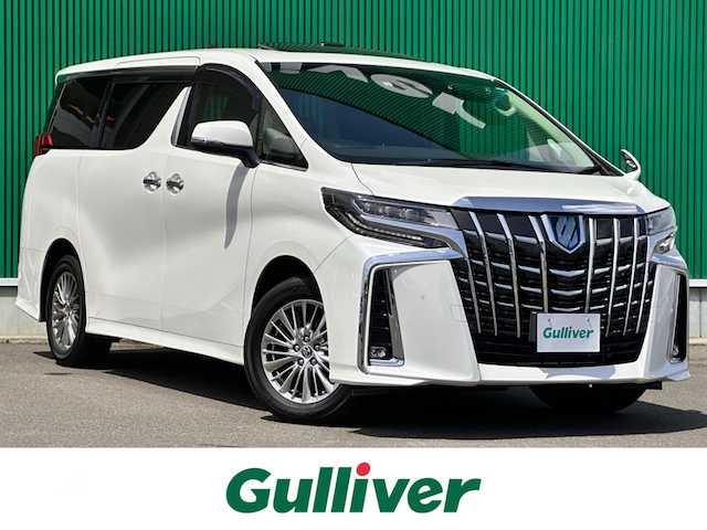 トヨタ アルファードハイブリット SR Cパッケージ 宮城県 2022(令4)年 2.5万km ホワイトパールクリスタルシャイン ツインムーンルーフ/デジタルインナーミラー/ブラインドスポットモニター/パーキングサポートブレーキ（後方接近車両）/応急用タイヤ/＝＝＝/セーフティセンス/・プリクラッシュセーフティ/・レーントレーシングアシスト/・ロードサインアシスト/・アダプティブハイビームシステム/・レーダークルーズコントロール（全車速追従機能付）/パーキングサポートブレーキ（前後方静止物）/純正フリップダウンモニター/9インチディスプレイオーディオ/・ナビ機能/・CD/DVDデッキ/・フルセグTV/・Bluetooth/・AppleCarPlay/AndroidAuto/ビルトインETC2.0/AC100V/1500Wコンセント/パワーバックドア/両側パワースライドドア/ステアリングヒーター/合皮シート/シートヒーター/ベンチレーション/パワーシート/電動パーキングブレーキ/ブレーキホールド/3眼LEDヘッドライト/フォグランプ/オートライト/スマートキー＆プッシュスタート/純正17インチAW/純正フロアマット/ドアバイザー/W/サイド/カーテンエアバッグ