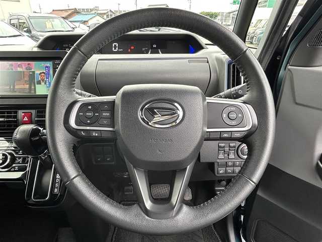 ダイハツ タント カスタム RS セレクション 愛知県 2020(令2)年 3.3万km レーザーブルークリスタルシャイン 〇純正ナビ/〇フルセグTV/〇パワースライドドア（両側）/〇バックカメラ/〇ビルトインETC/〇アイドリングストップ/〇スマートアシスト/・衝突回避支援ブレーキ機能/・衝突警報機能/・車線逸脱警報機能/〇LEDヘッドランプ/〇オートライト/〇純正15インチアルミ/〇革巻きステアリング/〇ステアリングスイッチ/〇オートエアコン/〇リアヒーターダクト/〇合皮/ファブリックコンビシート/〇シートヒーター/〇USBソケット