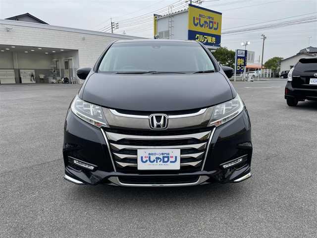 ホンダ オデッセイ G エアロ ホンダセンシング 佐賀県 2018(平30)年 11.2万km クリスタルブラックパール (株)IDOMが運営する【じしゃロン佐賀店】の自社ローン専用車両になります。/こちらは現金またはオートローンご利用時の価格です。自社ローンご希望の方は別途その旨お申付け下さい/・７人乗り　/・衝突軽減ブレーキ　/・フリップダウンモニター　/・両側電動スライドドア　/・純正ナビ/フルセグ/ＢＴオーディオ/ＤＶＤ/ＣＤ　/・バックカメラ　/・ＥＴＣ　/・プッシュスタート