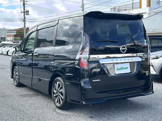 日産 セレナ ハイウェイスター V 沖縄県 2020(令2)年 2.9万km ダイヤモンドブラック 純正ナビ　/　（ＡＭ／ＦＭ／ＣＤ／ＤＶＤ/BT)/フルセグTV/アラウンドビューモニター/両側パワスラ　/前後ドラレコ　/追従クルコン　/ＥＴＣ　/電動パーキングブレーキ　　/アイドリングストップ　/後席エアコン