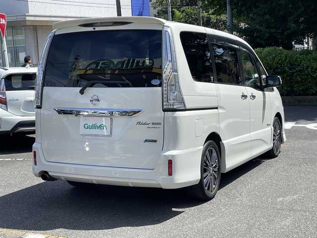 日産 セレナ ライダー パフォ S HV Aセーフ 神奈川県 2015(平27)年 5.9万km ブリリアントホワイトパール ワンオーナー/エマージェンシーブレーキ/踏み間違え防止アシスト/アイドリングストップ/純正8インチメモリナビ/CD/DVD/Bluetooth/地デジ/HDMI/アラウンドビューモニター/フリップダウンモニター/ETC車載器/両側パワースライドドア/LEDヘッドランプ/クルーズコントロール
