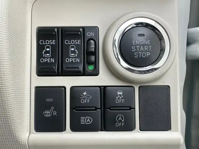 ダイハツ ムーヴ キャンバス G メイクアップ VS SAⅢ 兵庫県 2022(令4)年 0.9万km パールホワイトⅢ/ファインミントメタリック 2トーン 純正8インチナビ/フルセグ CD DVD BT MSV/全方位モニター/ETC/衝突軽減ブレーキ/LDA/コーナーセンサー/LEDヘッドライト/LEDフォグライト/オートライト/オートハイビーム/両側パワースライドドア/アイドリングストップ/シートヒーター/スマートキー