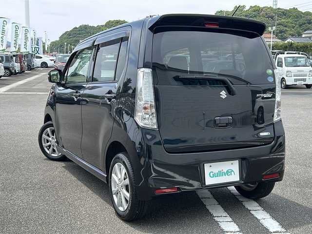 スズキ ワゴンＲ スティングレー X 宮崎県 2014(平26)年 7.6万km ブルーイッシュブラックパール3 社外SDナビ【CN-R300D】（CD/DVD/TV）/フルセグTV/オートライト/アイドリングストップ/純正フロアマット/スマートキー/プッシュスタート/スペアキー/サンシェード/取扱説明書