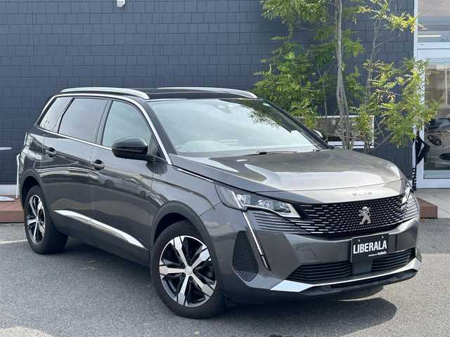 プジョー ５００８ GT ブルーHDi 滋賀県 2022(令4)年 3.1万km グレー ・サンルーフ/・アダプティブクルーズコントロール/・純正ディスプレイオーディオ/（BT/USB/CarPlay）/・バックカメラ／サイドカメラ/・半革シート／シートヒーター/・前後ドライブレコーダー/・ＥＴＣ/・純正１８ＡＷ/・レーンキープアシスト/・電動テールゲート/・運転席マッサージ機能付き/・オートマチックハイビーム