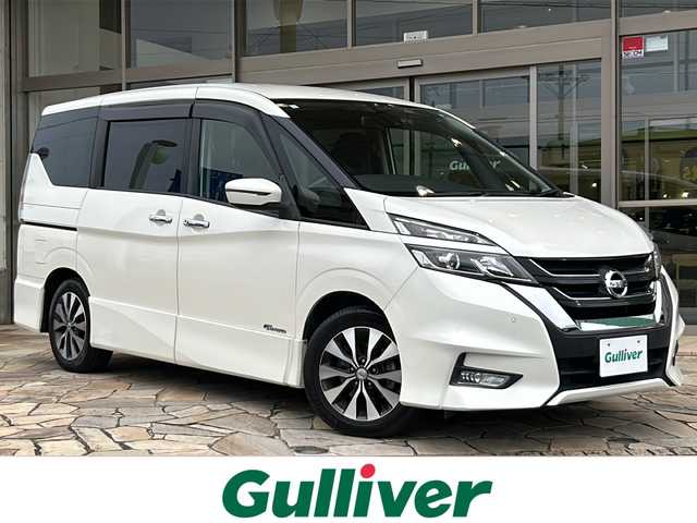 日産 セレナ ハイウェイスター プロパイロットED 静岡県 2017(平29)年 8.2万km ブリリアントホワイトパール 【主要装備】/プロパイロット　/アルパインナビ　/アルパイン後席フリップダウンモニター　/オートホールド　/両側パワースライドドア　/ステアリングスイッチ　/ドライブレコーダー　/アイドリングストップ　/スマートキー/プッシュスタート/純正16インチアルミホイール