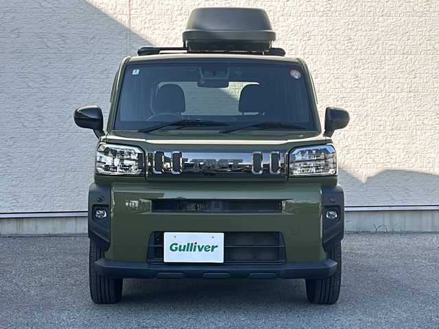 ダイハツ タフト G 滋賀県 2020(令2)年 6.1万km フォレストカーキメタリック 純正メモリーナビ/（AM/FM/CD/DVD/フルセグTV/Bluetooth/iPod/SD）/ETC/ガラスルーフ/INNOルーフボックス/ドライブレコーダー/衝突軽減ブレーキ/シートヒーターD/N/オートライト/オートエアコン/ステアリングスイッチ/アイドリングストップ/電子パーキング/ブレーキホールド/コーナーセンサー/プッシュスタート/スマートキー/純正ドアバイザー/電動格納ミラー/USB/横滑り防止装置