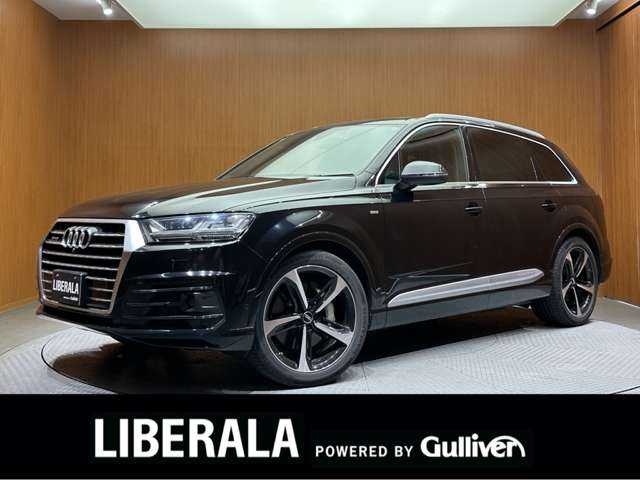 アウディ Ｑ７ 55TFSIクワトロアダプティブエアサスペンション 千葉県 2018(平30)年 4.3万km ディープブラックパールエフェクト ７シーターＰＫＧ　/パノラマＳＲ　/マトリクスＬＥＤ　/黒革シート　/ＡＣＣ　/ナビ　/３６０°　/Ｂｌｕｅｔｏｏｔｈ接続　/電動シート　/シートＨ　/純正２１インチＡＷ　/バーチャルコックピット