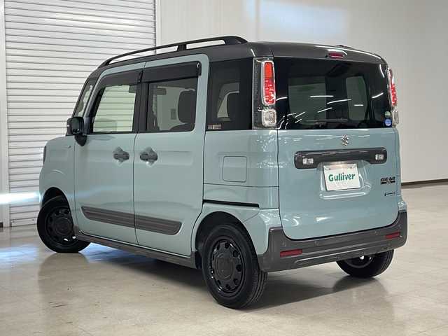 スズキ スペーシア ギア HYBRID XZ 熊本県 2019(令1)年 6.5万km オフブルーメタリック/ガンメタリック2トーンルーフ 社外SDナビ（ラジオ、フルセグ、BT、SD、CD、DVD）/ETC/ステアリングリモコン/シートヒーター/両側パワースライドドア/クリアランスソナー/レーンキープアシスト/横滑り防止/衝突被害軽減ブレーキ/オートライト/・LEDヘッドライト/・フォグランプ/プッシュスタート/スマートキー/・スペアキー有