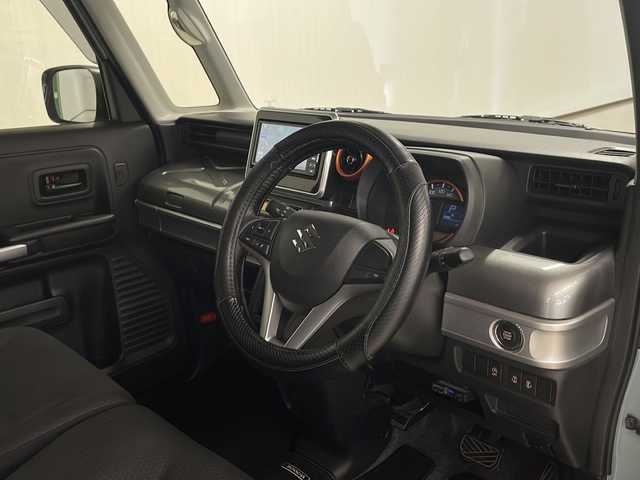 スズキ スペーシア ギア HYBRID XZ 熊本県 2019(令1)年 6.5万km オフブルーメタリック/ガンメタリック2トーンルーフ 社外SDナビ（ラジオ、フルセグ、BT、SD、CD、DVD）/ETC/ステアリングリモコン/シートヒーター/両側パワースライドドア/クリアランスソナー/レーンキープアシスト/横滑り防止/衝突被害軽減ブレーキ/オートライト/・LEDヘッドライト/・フォグランプ/プッシュスタート/スマートキー/・スペアキー有