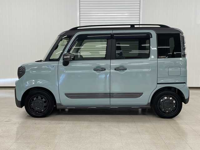 スズキ スペーシア ギア HYBRID XZ 熊本県 2019(令1)年 6.5万km オフブルーメタリック/ガンメタリック2トーンルーフ 社外SDナビ（ラジオ、フルセグ、BT、SD、CD、DVD）/ETC/ステアリングリモコン/シートヒーター/両側パワースライドドア/クリアランスソナー/レーンキープアシスト/横滑り防止/衝突被害軽減ブレーキ/オートライト/・LEDヘッドライト/・フォグランプ/プッシュスタート/スマートキー/・スペアキー有