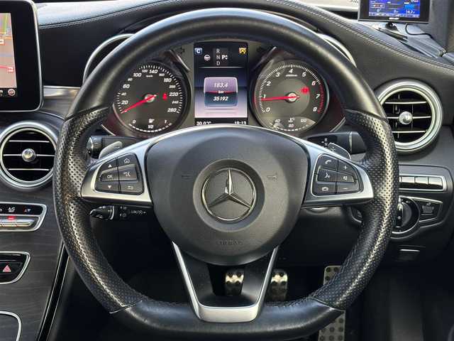 メルセデス・ベンツ Ｃ１８０ クーペ スポーツ 山梨県 2016(平28)年 3.6万km ポーラホワイト レーダーSP/キーレスゴー　/ARTICOレザー/純正ＨＤＤナビ/Ｂカメラ/パークトロニック/ディストロニックＰ/ＬＥＤヘッドライト/オートライト/フルセグ/ＣＤ/ＤＶＤ/純正１８インチＡＷ/Ｐシート