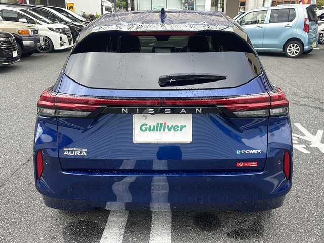日産 オーラ G 広島県 2023(令5)年 0.3万km オーロラフレアブルーパール /登録時走行距離/　　　　　　　2349キロ/ワンオーナー/純正ナビ/アラウンドビューモニター/地デジ/ハーフレザーシート/BOSEサウンドシステム/デジタルインナーミラー/クルーズコントロール/スペアキー×１/ビルトインETC/新車時整備手帳/　　【保証書】/取扱説明書/