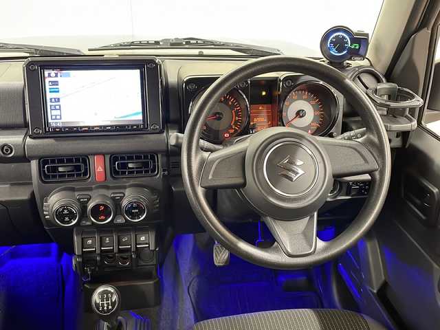 スズキ ジムニー XL 道央・札幌 2019(令1)年 8.3万km ブルーイッシュブラックパール3 純正メーカーナビ/スタッドレスタイヤ/オートライトバックカメラ/プッシュスタート/電格ミラー/Ｄ+Ｎ席シートヒーター/社外ドリンクホルダー/ミラーヒーター/AM/FM/CD/DVD/SD/Bluetooth/USB/ETC