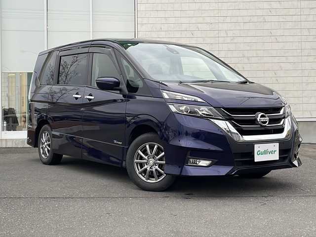日産 セレナ ハイウェイスター プロパイロットED 岩手県 2016(平28)年 9万km アズライトブルー 純正9インチSDナビ/AM/FM/CD/DVD/Bluetooth/フルセグTV/バックカメラ/アラウンドビューモニター/ビルトインETC/両側パワースライドドア/フリップダウンモニター/レーダークルーズコントロール/衝突被害軽減ブレーキ/レーンキープアシスト/横滑り防止装置/コーナーセンサー/アイドリングストップ/シートヒーター/オートライト/オートハイビーム/LEDヘッドライト/フォグランプ/スマートキー/プッシュスタート/電動格納ミラー/社外15インチスタッドレスAW/純正AW車載/純正フロアマット/ドアバイザー/保証書/取扱説明書