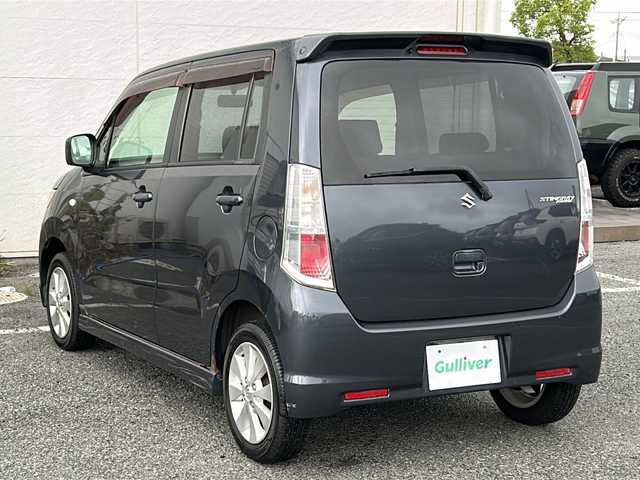 スズキ ワゴンＲ スティングレー X 千葉県 2012(平24)年 6.2万km ルナグレーパールメタリック ４ＷＤ　純正ＣＤオーディオ　ＣＤ　シートヒーター　スマートキー　スペアキー１本　エンジンプッシュスタート　キセノンヘッドライト　ドアバイザー　フォグランプ　１４インチアルミホイール リアスポイラー