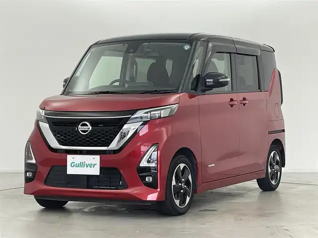 日産 ルークス HWS X プロパイロットED 群馬県 2020(令2)年 3.4万km スパークリングレッド/ブラック 快適パック/・プラズマクラスター技術搭載リヤシーリングファン/・パーソナルテーブル(後席)/・カップホルダー(9個)/・ロールサンシェード/・撥水加工シート/＝＝＝＝＝/純正9インチナビ（MM319D-L）/・AM/FM/CD/DVD/フルセグTV/Bluetooth/アラウンドビューモニター/ハンズフリーパワースライドドア(挟み込み防止機能付)/プロパイロット/インテリジェント エマージェンシーブレーキ/インテリジェントFCW（前方衝突予測警報）/インテリジェントLI（車線逸脱防止支援システム）/LDW（車線逸脱警報/インテリジェント DA（ふらつき警報）/踏み間違い衝突防止アシスト/標識検知機能（進入禁止標識検知、最高速度標識検知、一時停止標識検知）/先行車発進お知らせ/フロント&バックソナー/ETC