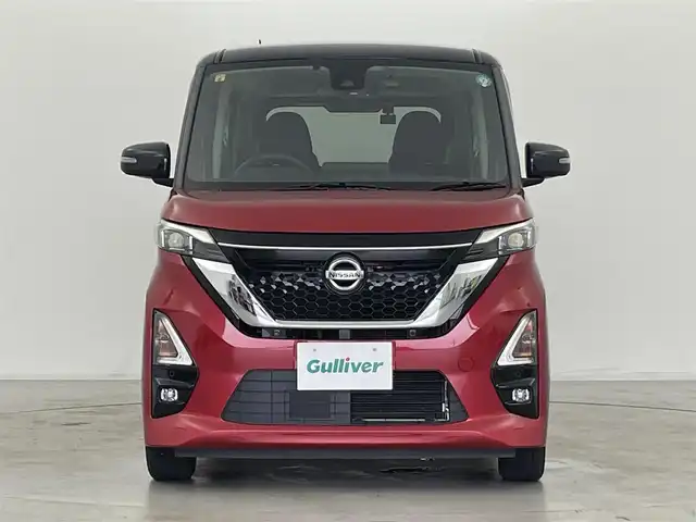 日産 ルークス HWS X プロパイロットED 群馬県 2020(令2)年 3.4万km スパークリングレッド/ブラック 快適パック/・プラズマクラスター技術搭載リヤシーリングファン/・パーソナルテーブル(後席)/・カップホルダー(9個)/・ロールサンシェード/・撥水加工シート/＝＝＝＝＝/純正9インチナビ（MM319D-L）/・AM/FM/CD/DVD/フルセグTV/Bluetooth/アラウンドビューモニター/ハンズフリーパワースライドドア(挟み込み防止機能付)/プロパイロット/インテリジェント エマージェンシーブレーキ/インテリジェントFCW（前方衝突予測警報）/インテリジェントLI（車線逸脱防止支援システム）/LDW（車線逸脱警報/インテリジェント DA（ふらつき警報）/踏み間違い衝突防止アシスト/標識検知機能（進入禁止標識検知、最高速度標識検知、一時停止標識検知）/先行車発進お知らせ/フロント&バックソナー/ETC