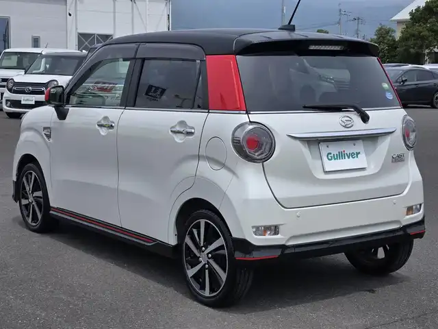 ダイハツ キャスト スポーツ SAⅢ 鹿児島県 2018(平30)年 1.8万km パールホワイトⅢ ターボ車　/ビルトインＥＴＣ　/Ｄ＋Ｎ席シートヒーター　/パドルシフト　/ＭＴモード付きＡＴ　/ＭＯＭＯ製革巻きステアリング　　/純正ＳＤナビ（ＮＳＺＰーＷ６８Ｄ）　/Ｂｌｕｅｔｏｏｔｈオーディオ　/スマートアシストIII/カーボン調ブラックルーフ/LEDヘッドライト/純正スポーティサスペンション/前方ドライブレコーダー/後方コーナーセンサー/純正アルミホイール(16インチ)/横滑り防止装置