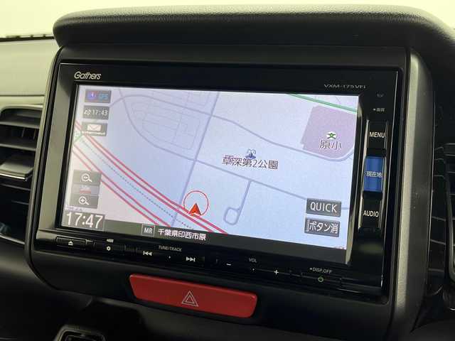 ホンダ Ｎ ＢＯＸ カスタム G ターボ Lパッケージ 千葉県 2017(平29)年 3.3万km 赤／黒 両側パワースライドドア/純正SDナビ/・型式：VXM-175VFi/・CD/DVD/Bluetooth/フルセグTV/AM/FM/バックカメラ/クルーズコントロール/HIDオートヘッドライト/LEDフォグランプ/ハーフレザーシート/ビルトインETC/純正15インチアルミホイール/純正フロアマット/パドルシフト/ロールサンシェード/オートエアコン/ステアリングスイッチ/スマートキー/スペアキー1本/禁煙車