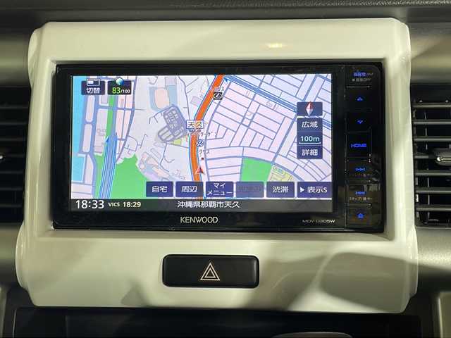 スズキ ハスラー G 沖縄県 2018(平30)年 3.2万km シフォンアイボリーM 禁煙車　/社外７インチナビ（ワンセグ，ラジオ，ＣＤ／ＤＶＤ）　/バックカメラ　/ＥＴＣ　/ドライブレコーダー　/レーダーブレーキサポート　/シートヒーター(D/N)　/プッシュスタート　/フロアマット　/ドアバイザー　/ベンチシート/ハロゲンヘッドライト