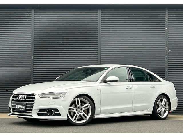 アウディ Ａ６ 2．0 TFSI クワトロSライン 茨城県 2017(平29)年 4.3万km グレイシアホワイトメタリック アシスタンスパッケージ /ACC /マトリクスLED /BOSE /黒革 /シートヒーター /パワーシート /レーンアシスト /サイドアシスト /バックカメラ /パーキングエイド /MMIナビ /12セグ /BT /DVD /USB  /アドバンストキー /ETC2.0 /純正19inAW /禁煙車