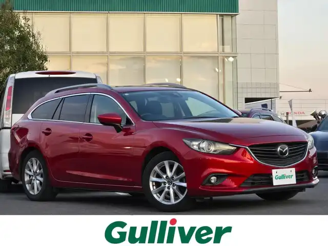 マツダ アテンザ ワゴン XD 鹿児島県 2014(平26)年 8万km ソウルレッドプレミアムメタリック 純正ＳＤナビ（ＣＡ９Ｋ３）　/レーダークルーズコントロール　/ビルトインＥＴＣ　/ドライブレコーダー　/Ｂｌｕｅｔｏｏｔｈオーディオ　/フルセグテレビ　/バックカメラ　/ＨＩＤヘッドライト　/パドルシフト/ＭＴモード付きＡＴ/純正アルミホイール(17インチ)/レーンキープアシスト/横滑り防止装置/プッシュスタート/スマートキー/エアバック(W+サイド)