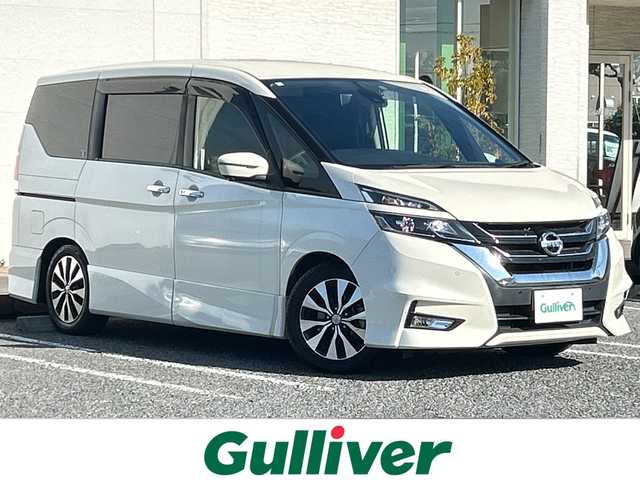 日産 セレナ ハイウェイスター G 千葉県 2016(平28)年 8万km ブリリアントホワイトパール ９型ナビＭＭ５１６Ｄ－Ｌ　フリップダウンモニター　プロパイロット　両側電動スライドドア　全方位カメラ　デジタルインナーミラー　セーフティパックＢ　ＥＴＣ　クルコン　ＢＴ　革調シートカバー　車高調
