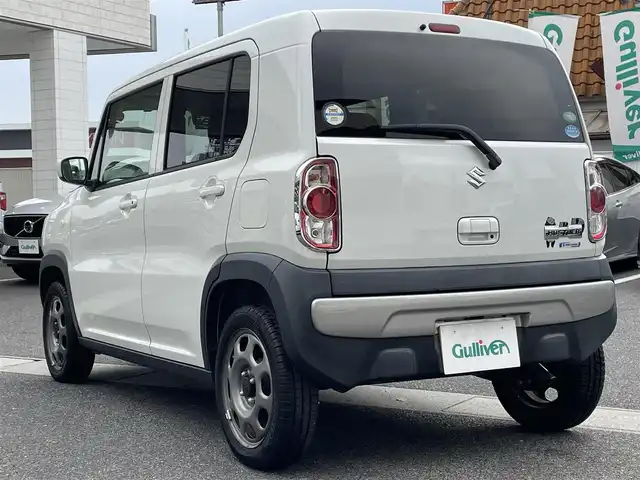 スズキ ハスラー G 岡山県 2018(平30)年 5.1万km ピュアホワイトP 登録時走行距離50979km/純正SDナビ/(AM/FM/BT/TV/DISC)/衝突被害軽減システム/横滑り防止装置/盗難防止装置/アイドリングストップ/D席＋N席シートヒーター/スマートキー/ABS/パワーステアリング/パワーウィンドウ/純正15インチアルミホイール/純正フロアマット/フルフラットシート/ベンチシート/保証書/取扱説明書/記録簿