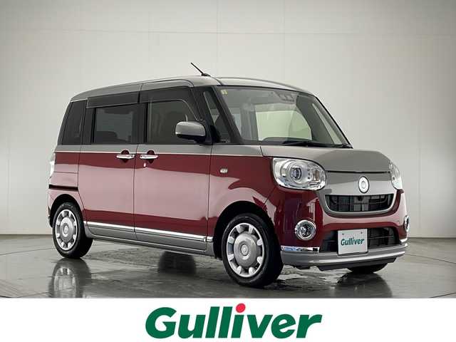 ダイハツ ムーヴ キャンバス G ブラックインテリア リミテッド SAⅢ 宮崎県 2020(令2)年 3.6万km スムースグレーマイカメタリック/ファイアークォーツレッドメタリック 2トーン 禁煙車/衝突被害軽減ブレーキ/純正8型ナビTV/（NSZN-X70D/CD/DVD/Bluetooth/フルセグTV)/純正ドライブレコーダー/純正LEDオートライト/純正LEDフォグ/純正セキュリティアラーム/純正フロアマット/両側電動スライドドア/クリアランスソナー/オートマチックハイビーム/オートエアコン/本革巻ハンドル/ETC/スマートキー/プッシュエンジンスタート/スペアキー/新車時保証書/取扱い説明書