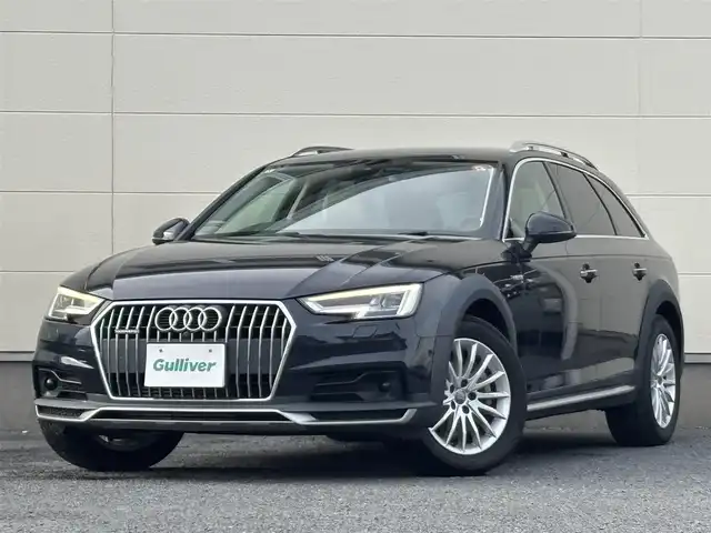 アウディ Ａ４ オールロードクワトロ 茨城県 2018(平30)年 3.3万km ムーンライトブルーパールエフェクト 純正ナビ/ワンセグTV/Bluetooth接続/バックカメラ/前方ドライブレコーダー/ラクジュアリーパッケージ/クルーズコントロール/シートヒーター/パワーシート/ビルトインETC/パドルシフト/茶革シート/電動リアゲート/純正１７インチアルミホイール/純正フロアマット