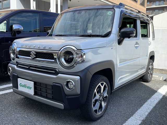 スズキ ハスラー Jスタイル ターボ 大阪府 2021(令3)年 2.9万km ピュアホワイトパール/ガンメタリック2トーン ワンオーナー/純正ナビ/フルセグTV/Bluetoothオーディーオ/DVD再生/バックカメラ/全周囲カメラ/衝突軽減ブレーキ/車線逸脱警報/レーダークルーズコントロール/ビルトインETC/フロントシートヒーター/純正LEDライト/TVキャンセラー/ウィンカーミラー/アイドリングストップ/スマートキー/スペアキー（スマートキー）