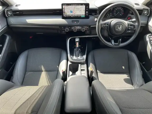 ホンダ ヴェゼル ハイブリッド e:HEV Z 滋賀県 2023(令5)年 1.4万km ミッドナイトブルービームM 純正9型ナビ/・Bluetooth/USB/フルセグ/バックカメラ/追従クルーズコントロール/パワーリアゲート/LEDライト/ハーフレザーシート/シートヒーター/ステアリングヒーター/前後ソナー/純正１８AW/オートライト/オートハイビーム/電子パーキング