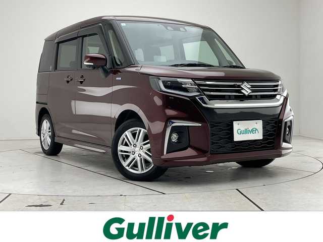 スズキ ソリオ HV MZ 愛知県 2023(令5)年 1.2万km メロウディープレッドパール 純正8型ディスプレイオーディオナビ/全方位カメラ/両側パワースライドドア/レーダークルーズコントロール/シートヒーター/バックカメラ/コーナーセンサー/ヘッドアップディスプレイ/純正アルミホイール/LEDヘッドライト/オートライト/衝突軽減システム/フルセグ/CD DVD/サーキュレーター/ステアリングスイッチ/スマートキー/プッシュスタート