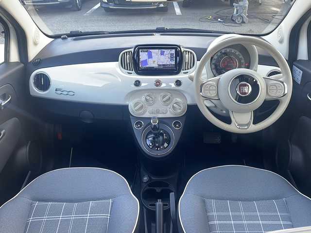 フィアット ５００ 1．2 ポップ 鳥取県 2018(平30)年 11.7万km 白 純正キーレス/ハーフレザーシート/革巻ハンドル/社外メモリナビ/フルセグ・Bluetooth/バックカメラ/ドライブレコーダー/プライバシーガラス/フロアマット/保証書・取説・スペアキー