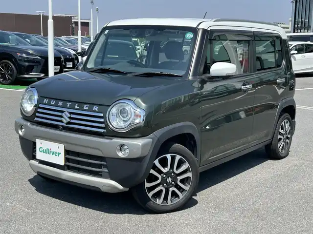 スズキ ハスラー Jスタイル Ⅱ ターボ 奈良県 2016(平28)年 9.9万km クールカーキパールメタリック/ホワイト2トーンルーフ 純正ナビ　/フルセグ　/Ｂｌｕｅｔｏｏｔｈ　/全周囲カメラ　/クルーズコントロール　/ベンチシート　/ハーフレザーシート　/前席シートヒーター　/社外アルミホイール　/社外フロアマット　/オートＬＥＤライト/衝突被害軽減ブレーキ/横滑り防止装置