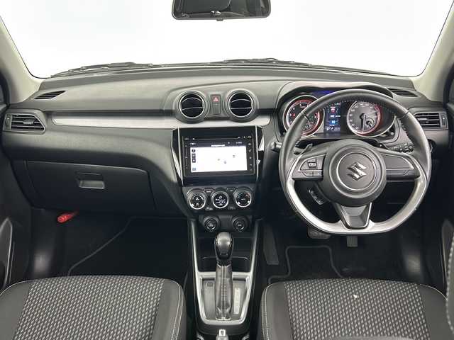 スズキ スイフト HYBRID RS 愛知県 2017(平29)年 6万km ピュアホワイトP 純正8型メモリナビ/（CD/DVD/フルセグTV/Bluetooth/USB）/全方位カメラ/横滑り防止装置/アイドリングストップ/純正16インチAW/LEDヘッドライト/オートライト/ETC/シートヒーター(D席)/パドルシフト/革巻きステアリング/ステアリングスイッチ/純正フロアマット/ドアバイザー/スマートキー＆プッシュスタート